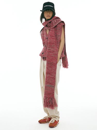 Multi Color Knit Long Scarf - 2colors - HYIIⁿ - Modalova