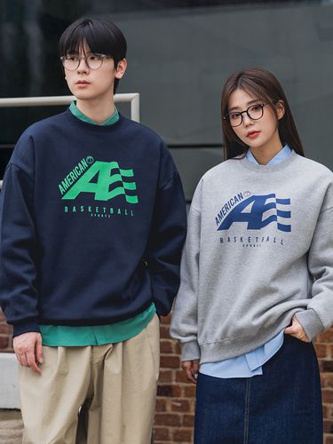 American Basketball Oversized Sweatshirt - alvinclo - Modalova