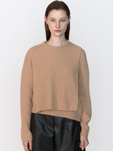 Layered Knit Pullover_Beige - JOY GRYSON - Modalova