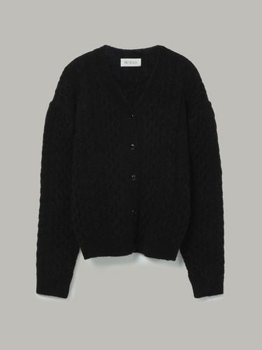 Cable V Cardigan_Black - REBOLD - Modalova