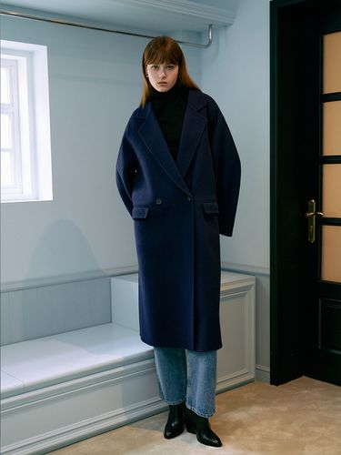 Hemish Handmade Coat _ Navy - ANGELO BIANCO - Modalova