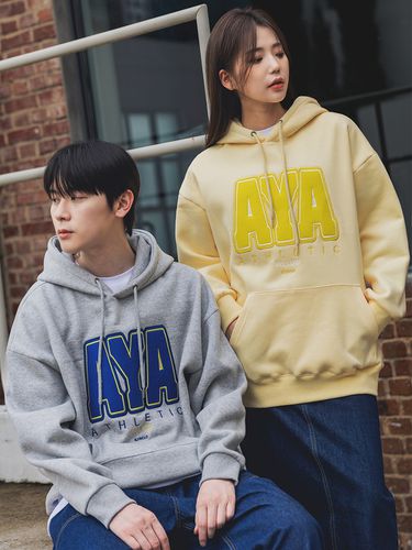 Athletic Yellow Oversized Hoodie - alvinclo - Modalova