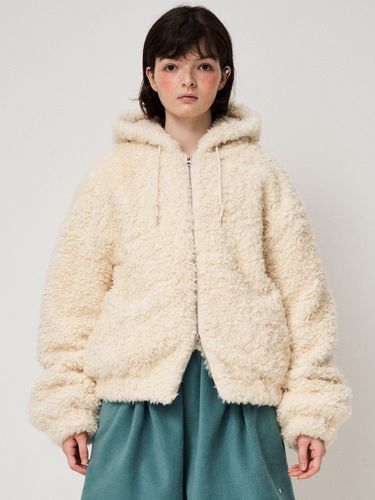 Shearling Hood Jumper_ Cream - FUNFROMFUN - Modalova