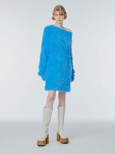 Hairy One-shoulder Knitted Dress - INSTANTFUNK - Modalova