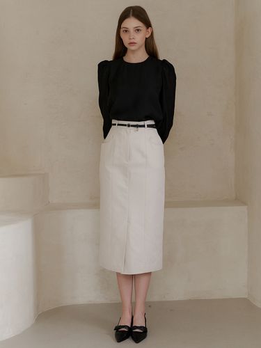 Basic Slit Skirt - FLOWOOM - Modalova