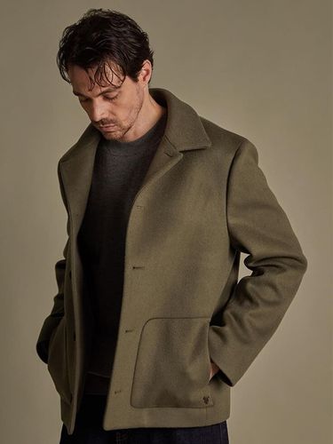 Wool Cashmere Half Coat_Khaki - birbante - Modalova