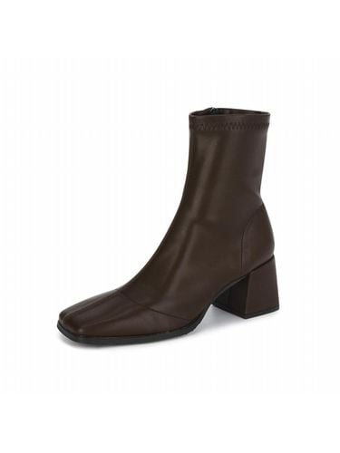 Square Brown Span Ankle Boots - FORMEL CAMELE - Modalova