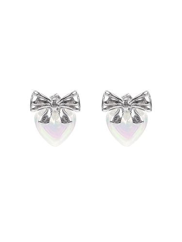 Aurora Heart Ribbon Earring - VVV - Modalova