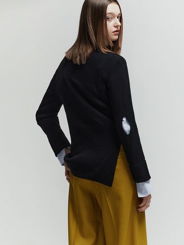 Cashmere Blend Side Slit Pull Over () - L’H.A.S - Modalova