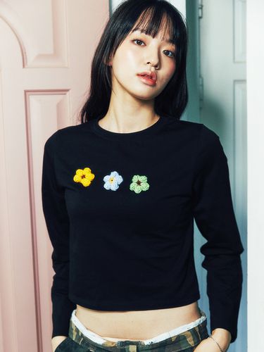 Crochet Cropped Long Sleeve T-shirt - MISTERCHILD - Modalova