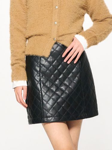 Quilted Leather Mini Skirt - Black - GENERAL IDEA - Modalova