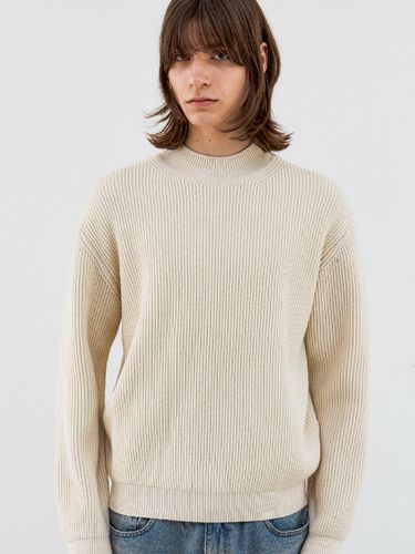 Basic Mock Neckline Oversized Knit Top - Trip LE Sens - Modalova