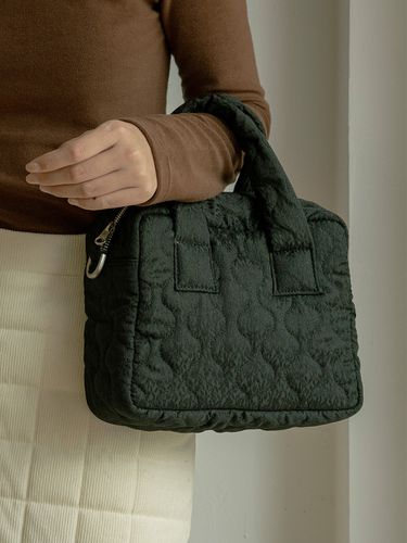 Grandma Square Padded Bag_Black - vanone atelier - Modalova