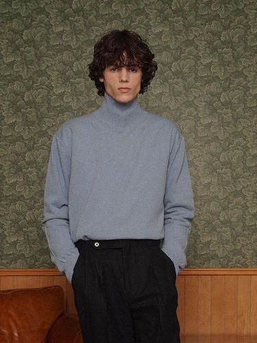 Wool Soft Turtleneck Knit Sweater - Bellief - Modalova