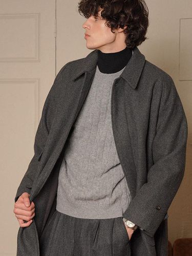 Wool Raglan Balmacaan Coat - Bellief - Modalova