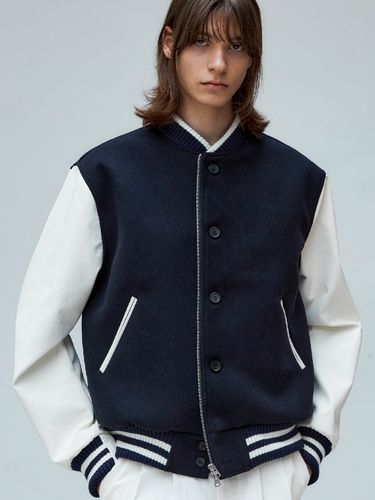 Double-Closure Wool-Blend Varsity Jacket _ - Trip LE Sens - Modalova