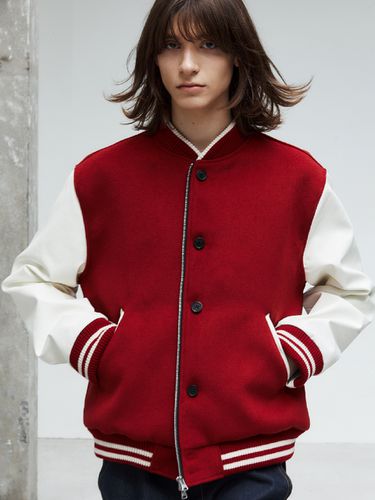 Double-Closure Wool-Blend Varsity Jacket _ - Trip LE Sens - Modalova