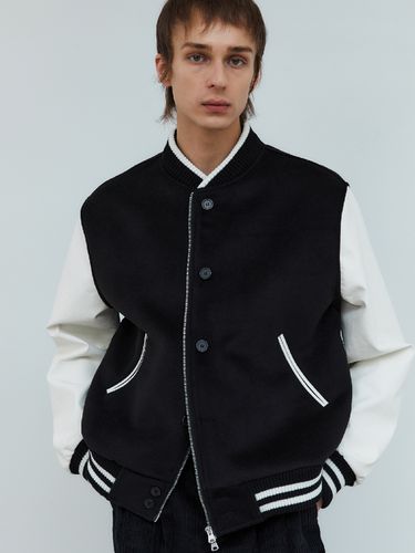 Double-Closure Wool-Blend Varsity Jacket _ - Trip LE Sens - Modalova