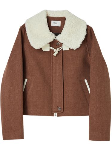 Fur Collar Toggle Button Jacket - COQUET - Modalova