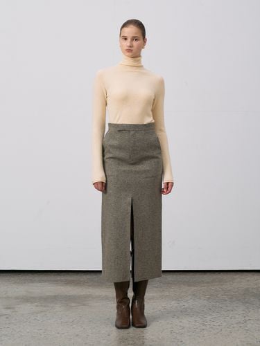 Wool Slit Long Skirt - RENEJ - Modalova