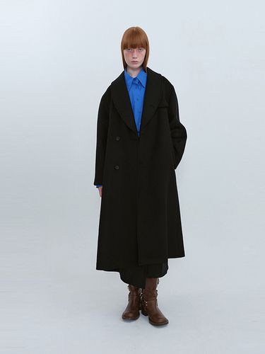 Shawl Collar Long Coat_Black - ahwe - Modalova