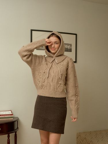 Basic Wool Mini Skirt_Brown - bibyseob - Modalova