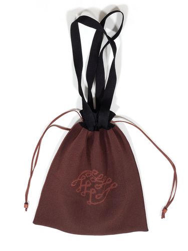 Rattan Logo Knit Bag (Brown) - IOEDLE - Modalova