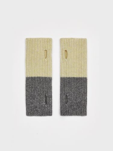 Cashmere Two-Way Hand Warmer_Yellow Grey - KNITLY - Modalova