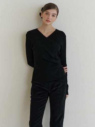 Wrap Shirring Knit - Black - RE_L - Modalova