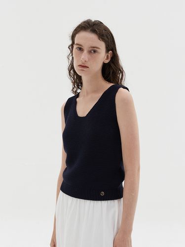 Cotton Hook Sleeveless-Navy - ODER - Modalova