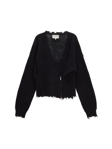 Pinched Two-Way Knit Zip Cardigan - Matin Kim - Modalova