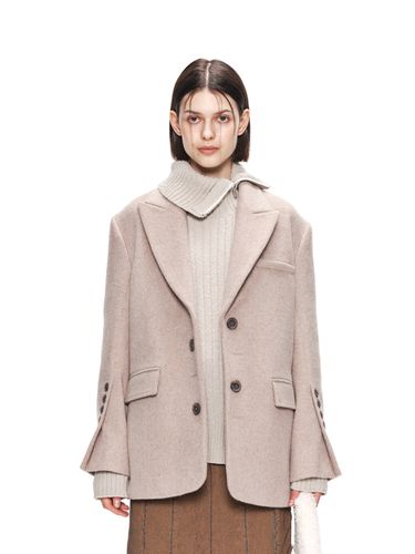 Brushed Oversized Jacket_Beige - Matin Kim - Modalova