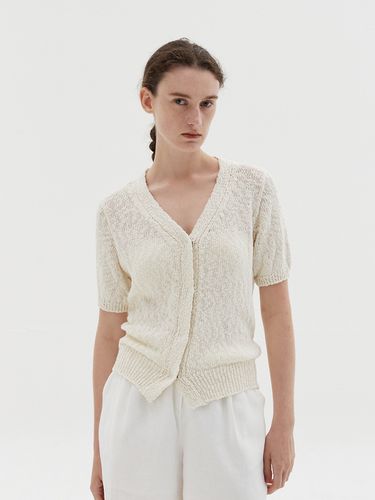 Slabsnap Half Cardigan-Cream - ODER - Modalova