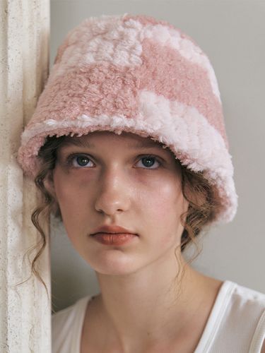 Block Bucket Hat_Pastel Pink - poesiedame - Modalova