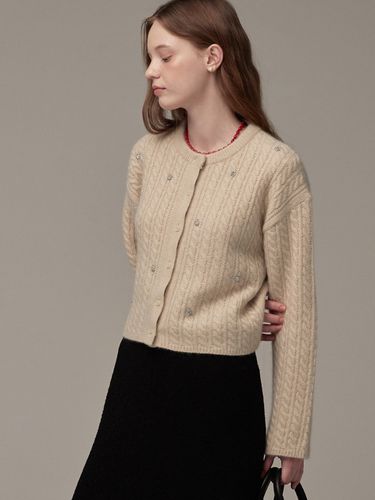 Twinkle Cable Cardigan - BEMUSE MANSION - Modalova