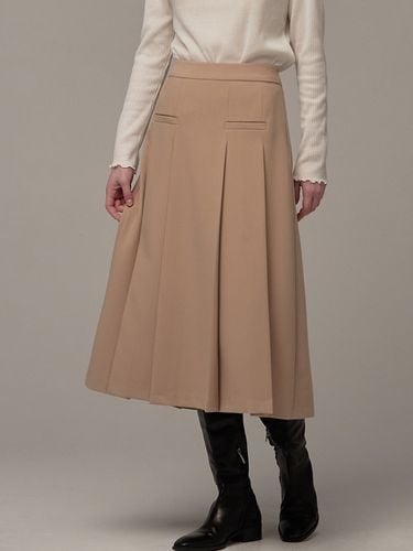 Kate Pleated Skirt - Beige - BEMUSE MANSION - Modalova