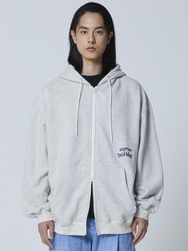 Side Logo Two-Way Zip-Up Hoodie - EXPRESS HOLIDAY - Modalova