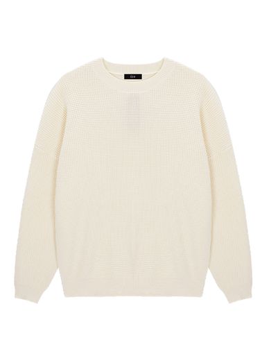 Cashlike Waffle-Knit Sweater - EZIO - Modalova