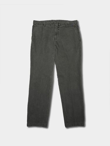 Elastic Cotton Pants - Charcoal - birbante - Modalova