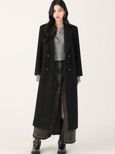 Anna Double Long Coat (Black) - AVANDRESS - Modalova