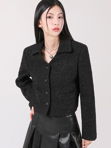 Annabel Tweed Jacket (Black) - AVANDRESS - Modalova