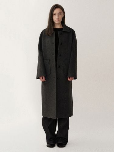 Wool Single Coat - Mid Grey Melange - KINDERSALMON - Modalova