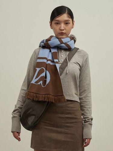 Stripe Scarf_Blue Brown - ILLIGO - Modalova