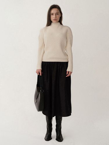 Gathered Skirt - Black - KINDERSALMON - Modalova