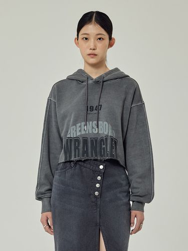 Lettering Hoodie T-Shirt _ Charcoal - Wrangler - Modalova