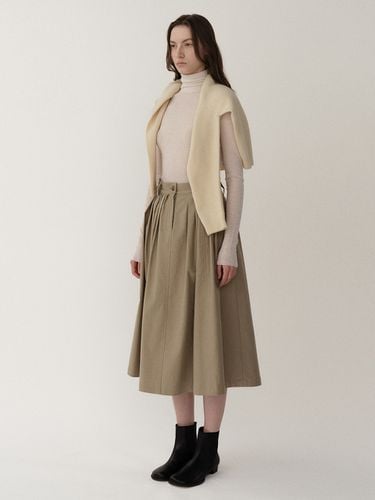 Laura Pleated Full Skirt - Khaki - KINDERSALMON - Modalova