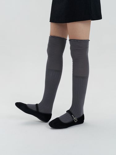 Petit Lace Knee-Socks_Gray - KINDABABY - Modalova