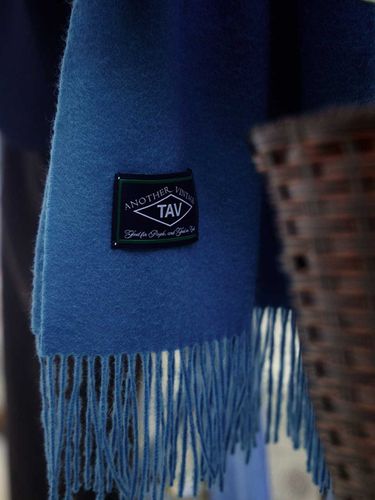 Merino Wool Shawl Scarf_Blue - TAV - Modalova