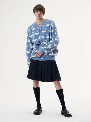 Diana Black Cardigan - Sky Blue - MSKN2ND - Modalova