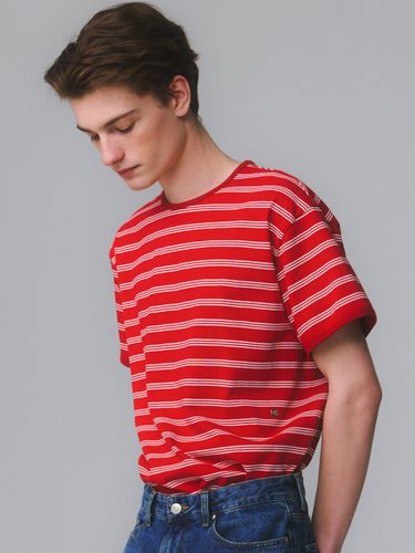 UNISEX Marine Stripe Ringer T-shirt / - MOONSUN - Modalova